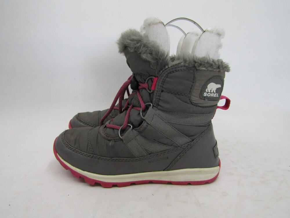 Sorel Little Kids Youth 2 Gray Waterproof Insulated Snow Boots